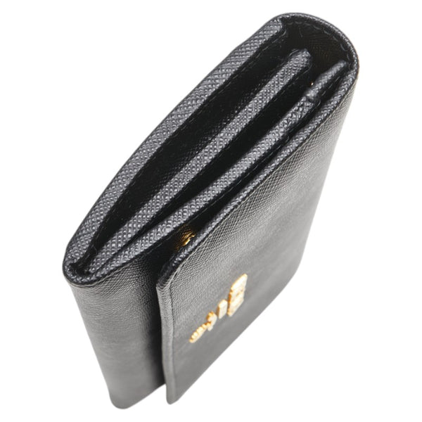 プラダ 長財布 ブラック サフィアーノレザー レディース PRADA 【中古】