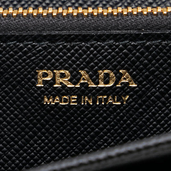 プラダ 長財布 ブラック サフィアーノレザー レディース PRADA 【中古】