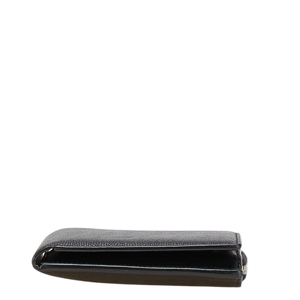 サンローラン イーストウエスト 二つ折り財布 コンパクトウォレット 556268 ブラック レザー メンズ SAINT LAURENT 【中古】