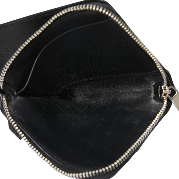 サンローラン イーストウエスト 二つ折り財布 コンパクトウォレット 556268 ブラック レザー メンズ SAINT LAURENT 【中古】