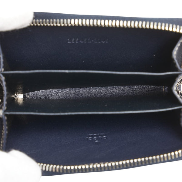 グッチ GGスプリーム コインケース パスケース 255452 ベージュ ネイビー PVC レザー レディース GUCCI 【中古】