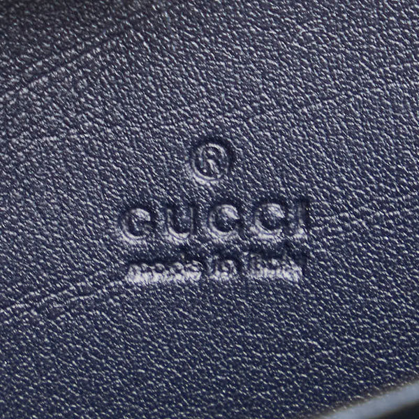 グッチ GGスプリーム コインケース パスケース 255452 ベージュ ネイビー PVC レザー レディース GUCCI 【中古】