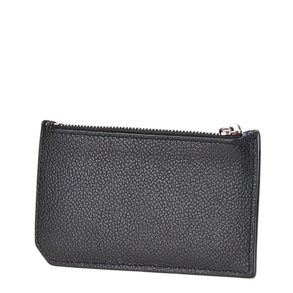 サンローラン コインケース パスケース フラグメントケース 458583 ブラック レザー メンズ SAINT LAURENT 【中古】