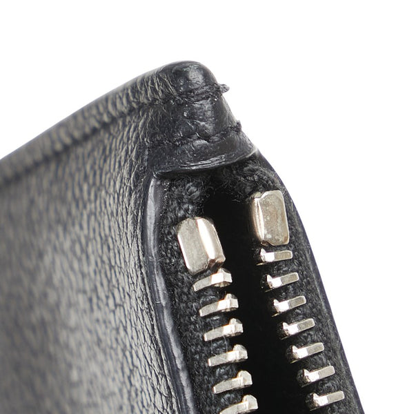 サンローラン コインケース パスケース フラグメントケース 458583 ブラック レザー メンズ SAINT LAURENT 【中古】