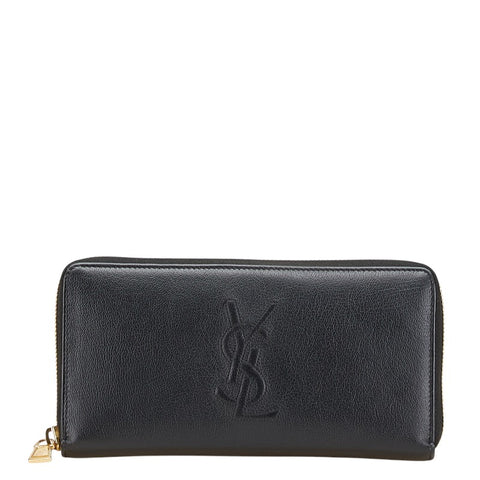 サンローラン YSLロゴ 長財布 352904 ブラック レザー レディース SAINT LAURENT 【中古】