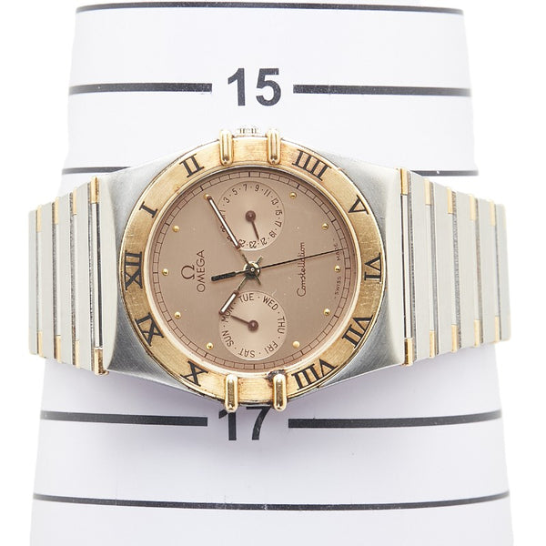 オメガ コンステレーション 腕時計 クオーツ ゴールド文字盤 ステンレススチール イエローゴールド メンズ OMEGA 【中古】