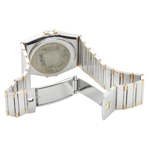 オメガ コンステレーション 腕時計 クオーツ ゴールド文字盤 ステンレススチール イエローゴールド メンズ OMEGA 【中古】