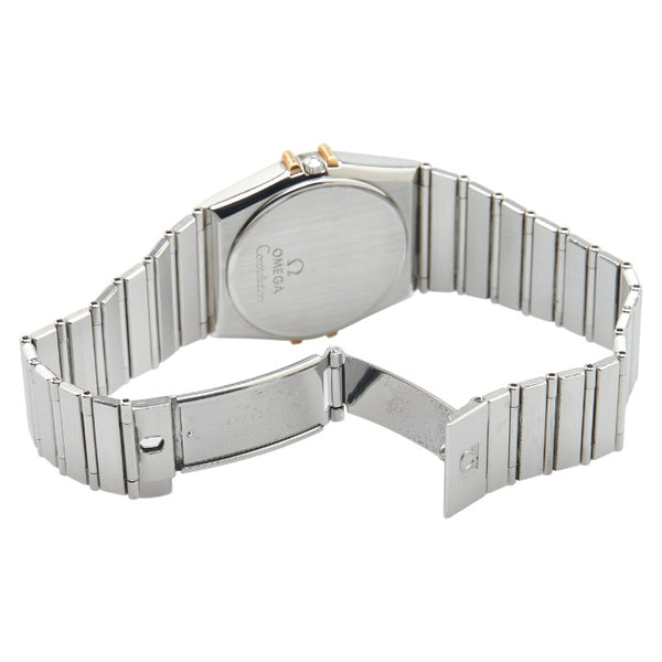 オメガ コンステレーション 腕時計 クオーツ ゴールド文字盤 ステンレススチール イエローゴールド メンズ OMEGA 【中古】