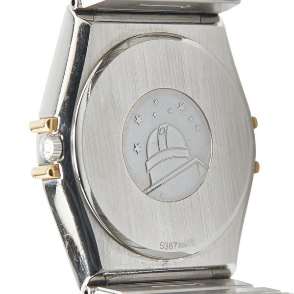 オメガ コンステレーション 腕時計 クオーツ ベージュ文字盤 ステンレススチール イエローゴールド メンズ OMEGA 【中古】