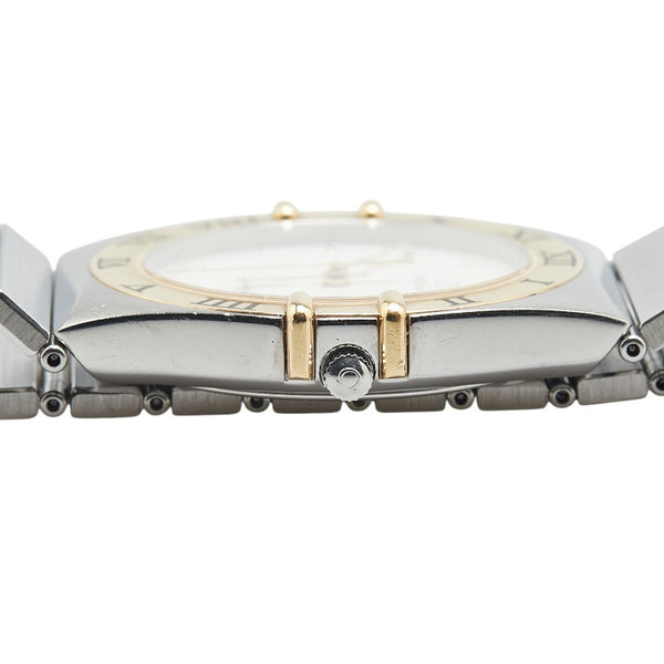 オメガ コンステレーション 腕時計 クオーツ ベージュ文字盤 ステンレススチール イエローゴールド メンズ OMEGA 【中古】