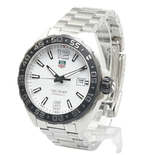 タグホイヤー フォーミュラ1 腕時計 WAZ1111 クオーツ ホワイト文字盤 ステンレススチール メンズ TAG HEUER 【中古】