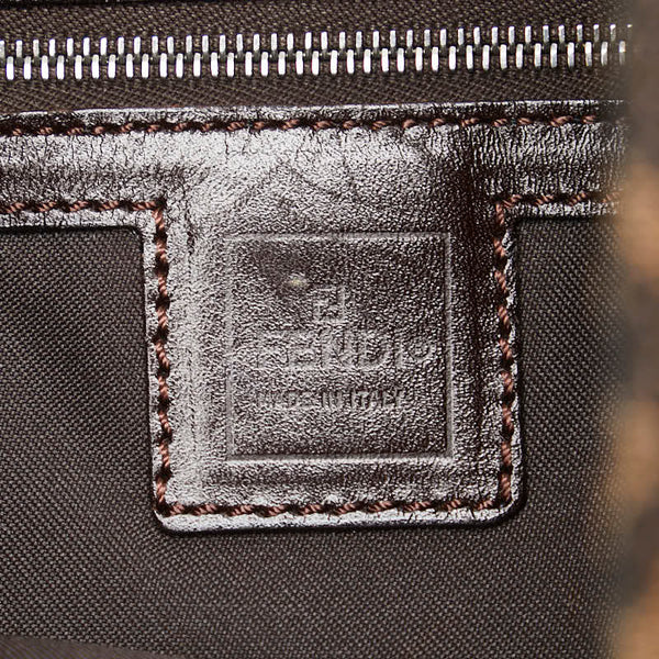 フェンディ ズッカ マンマバケット ワンショルダーバッグ 26569 ブラウン キャンバス レザー レディース FENDI 【中古】
