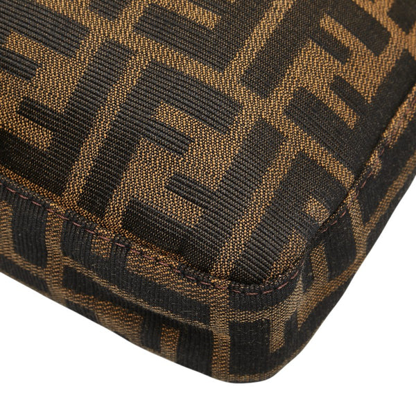 フェンディ ズッカ マンマバケット ワンショルダーバッグ 26569 ブラウン キャンバス レザー レディース FENDI 【中古】