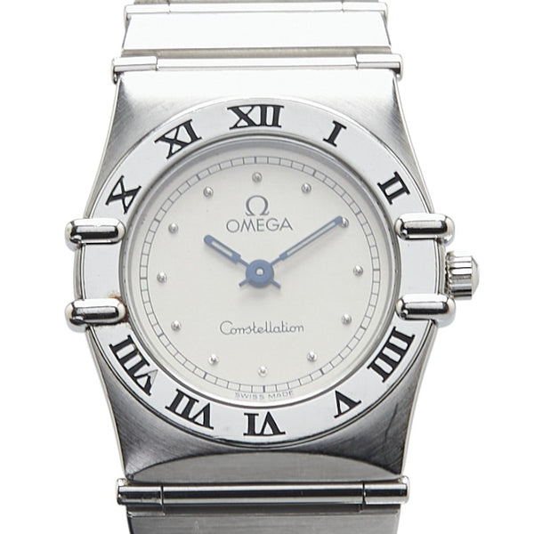 オメガ コンステレーション 腕時計 クオーツ ベージュ文字盤 ステンレススチール レディース OMEGA 【中古】
