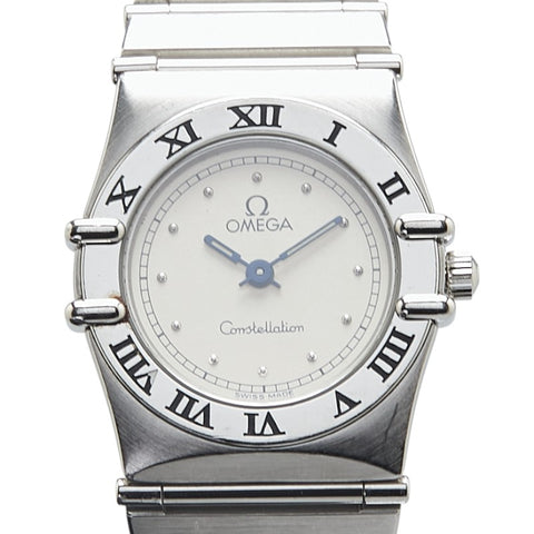 オメガ コンステレーション 腕時計 クオーツ ベージュ文字盤 ステンレススチール レディース OMEGA 【中古】
