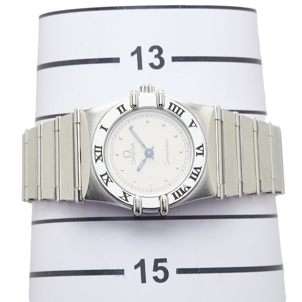 オメガ コンステレーション 腕時計 クオーツ ベージュ文字盤 ステンレススチール レディース OMEGA 【中古】