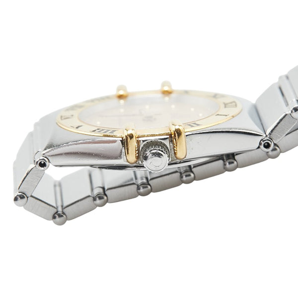 オメガ コンステレーション 腕時計 クオーツ ゴールド文字盤 ステンレススチール イエローゴールド レディース OMEGA 【中古】