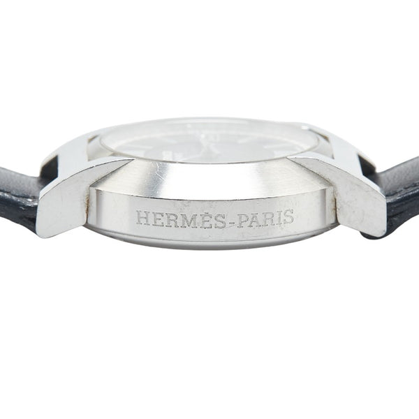 エルメス ノマード 腕時計 NO1.210 クオーツ グレー文字盤 ステンレススチール レザー レディース HERMES 【中古】