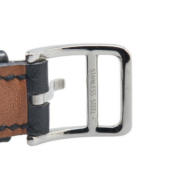 エルメス ノマード 腕時計 NO1.210 クオーツ グレー文字盤 ステンレススチール レザー レディース HERMES 【中古】