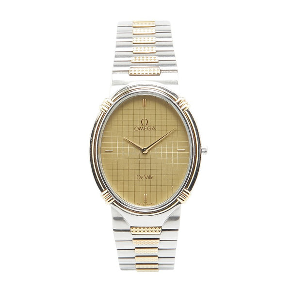 オメガ デビル 腕時計 クオーツ ゴールド文字盤 ステンレススチール メッキ メンズ OMEGA 【中古】