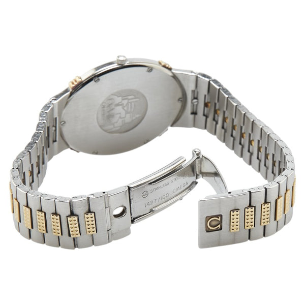 オメガ デビル 腕時計 クオーツ ゴールド文字盤 ステンレススチール メッキ メンズ OMEGA 【中古】