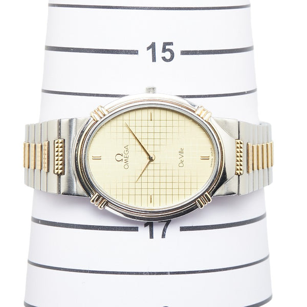 オメガ デビル 腕時計 クオーツ ゴールド文字盤 ステンレススチール メッキ メンズ OMEGA 【中古】