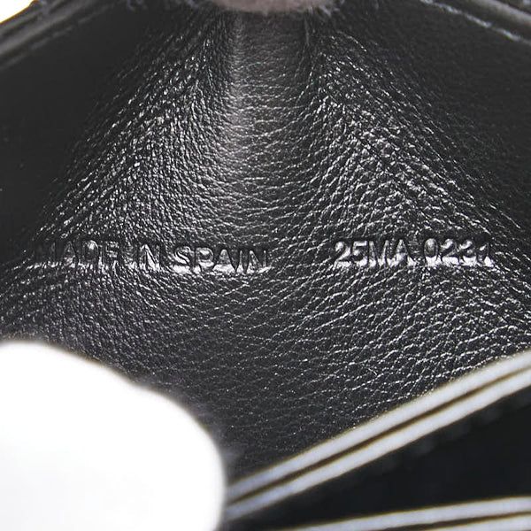 ディオール レディディオール カナージュ カードケース ブラック エナメル レザー レディース Dior 【中古】