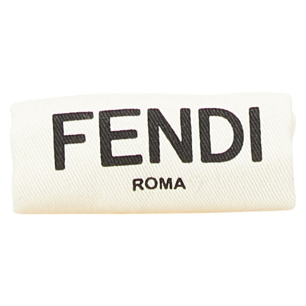 フェンディ ロゴ 二つ折り財布 8M0420 ピンク ブラック レザー レディース FENDI 【中古】