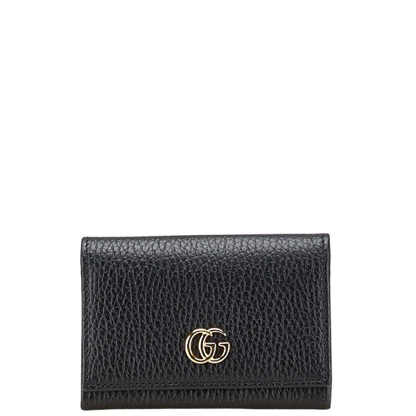 グッチ GGマーモント カードケース 739525 ブラック レザー レディース GUCCI 【中古】