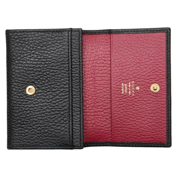 グッチ GGマーモント カードケース 739525 ブラック レザー レディース GUCCI 【中古】