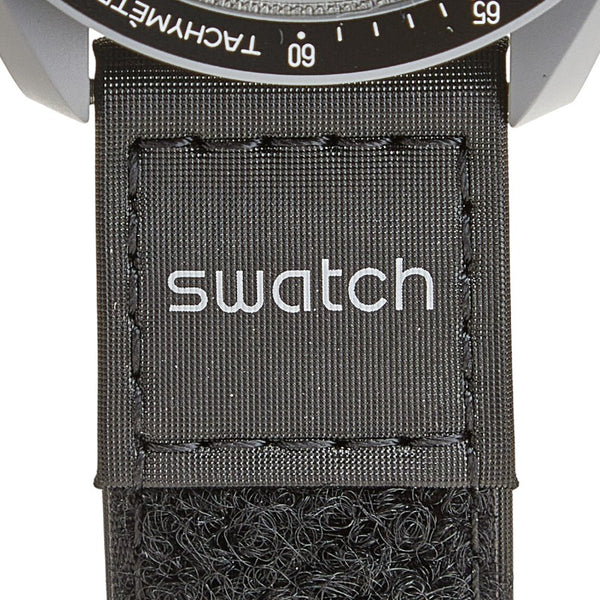 オメガ ×スウォッチ ムーンスウォッチ MISSION TO THE MOON 腕時計 SO33M100 クオーツ ブラック文字盤 セラミック ナイロン メンズ OMEGA 【中古】