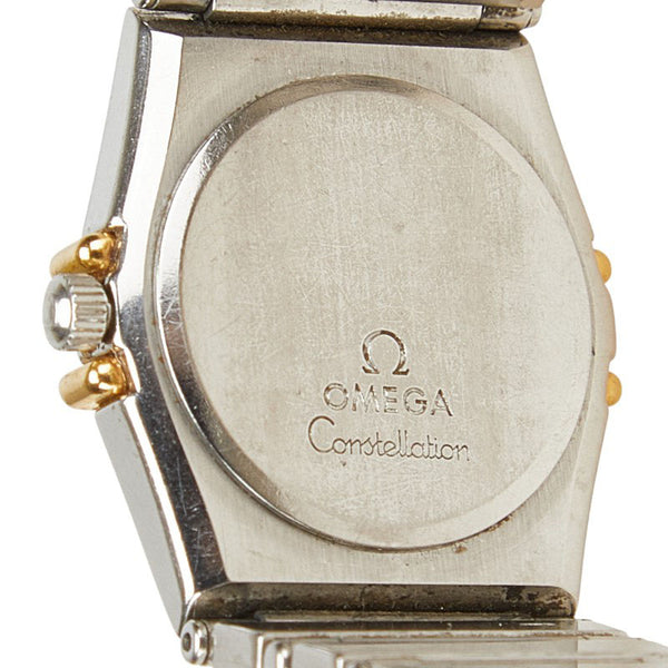 オメガ コンステレーション 腕時計 クオーツ ホワイト文字盤 ステンレススチール イエローゴールド レディース OMEGA 【中古】