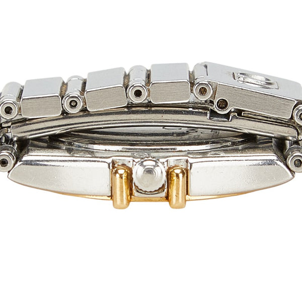 オメガ コンステレーション 腕時計 クオーツ ホワイト文字盤 ステンレススチール イエローゴールド レディース OMEGA 【中古】