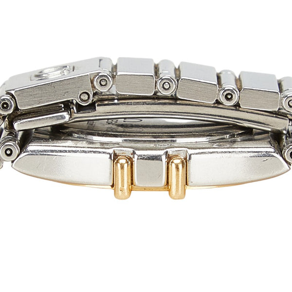 オメガ コンステレーション 腕時計 クオーツ ホワイト文字盤 ステンレススチール イエローゴールド レディース OMEGA 【中古】