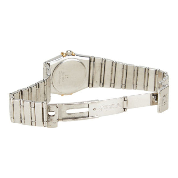 オメガ コンステレーション 腕時計 クオーツ ホワイト文字盤 ステンレススチール イエローゴールド レディース OMEGA 【中古】