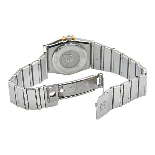 オメガ コンステレーション マンハッタン 腕時計 1310.20.00 クオーツ ホワイト文字盤 ステンレススチール イエローゴールド レディース OMEGA 【中古】