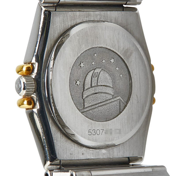 オメガ コンステレーション マンハッタン 腕時計 1310.20.00 クオーツ ホワイト文字盤 ステンレススチール イエローゴールド レディース OMEGA 【中古】