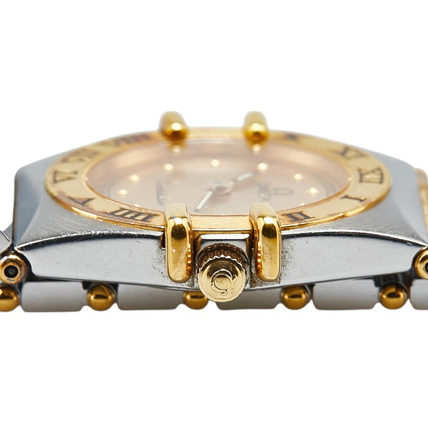 オメガ コンステレーション 腕時計 1270.10.00 クオーツ ゴールド文字盤 ステンレススチール イエローゴールド レディース OMEGA 【中古】