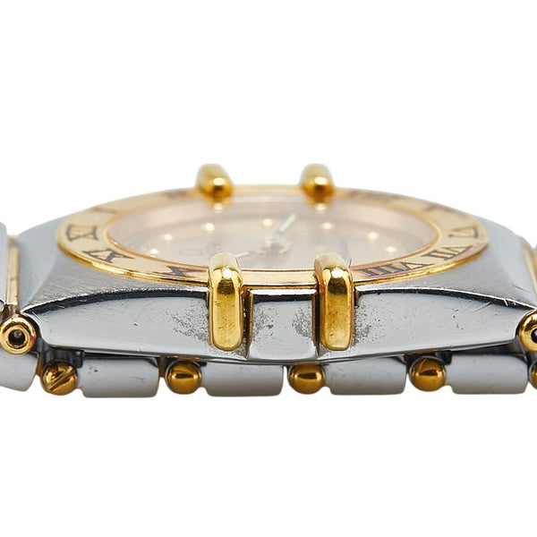 オメガ コンステレーション 腕時計 1270.10.00 クオーツ ゴールド文字盤 ステンレススチール イエローゴールド レディース OMEGA 【中古】