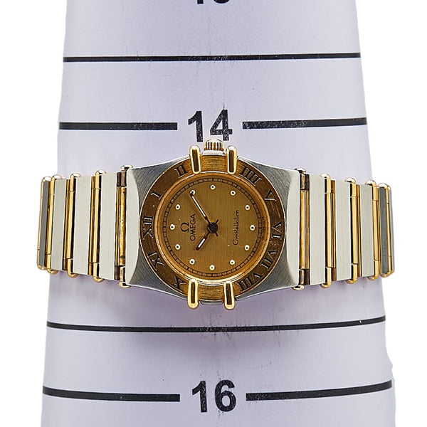 オメガ コンステレーション 腕時計 1270.10.00 クオーツ ゴールド文字盤 ステンレススチール イエローゴールド レディース OMEGA 【中古】