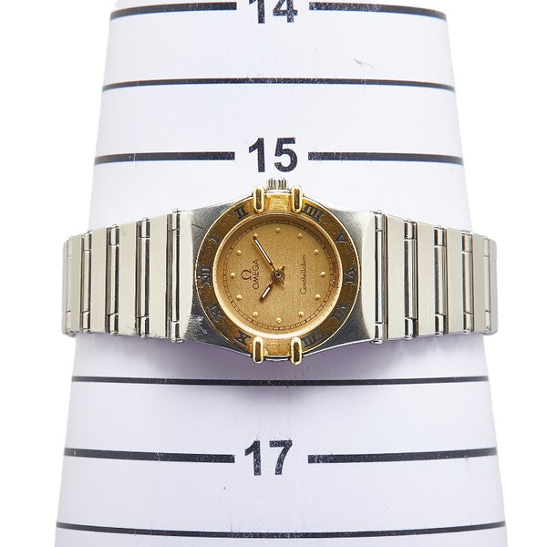 オメガ コンステレーション 腕時計 1270.10.00 クオーツ ゴールド文字盤 ステンレススチール イエローゴールド レディース OMEGA 【中古】