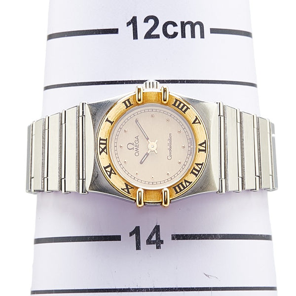 オメガ コンステレーション 腕時計 1270.10.00 クオーツ ゴールド文字盤 ステンレススチール イエローゴールド レディース OMEGA 【中古】