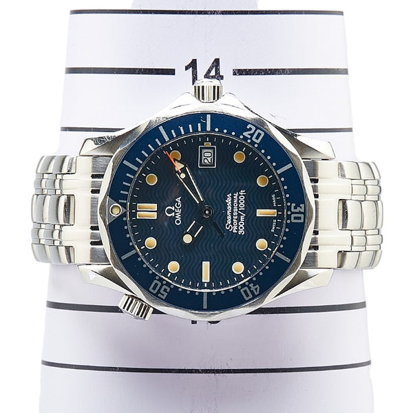 オメガ シーマスター300 腕時計 2561.80 クオーツ ブルー文字盤 ステンレススチール ボーイズ OMEGA 【中古】