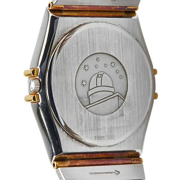 オメガ コンステレーション 腕時計 クオーツ ゴールド文字盤 ステンレススチール イエローゴールド レディース OMEGA 【中古】