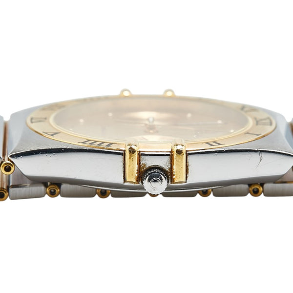 オメガ コンステレーション 腕時計 クオーツ ゴールド文字盤 ステンレススチール イエローゴールド レディース OMEGA 【中古】