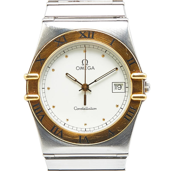 オメガ コンステレーション 腕時計 1310.20 クオーツ ホワイト文字盤 ステンレススチール イエローゴールド ボーイズ OMEGA 【中古】