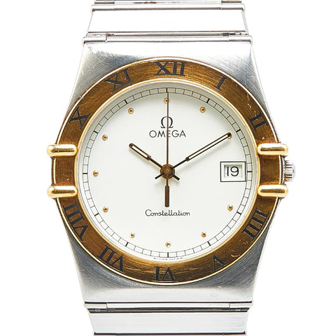 オメガ コンステレーション 腕時計 1310.20 クオーツ ホワイト文字盤 ステンレススチール イエローゴールド ボーイズ OMEGA 【中古】