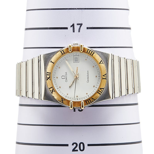 オメガ コンステレーション 腕時計 1310.20 クオーツ ホワイト文字盤 ステンレススチール イエローゴールド ボーイズ OMEGA 【中古】