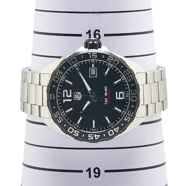 タグホイヤー フォーミュラ1 腕時計 WAZ1110 クオーツ ブラック文字盤 ステンレススチール メンズ TAG HEUER 【中古】