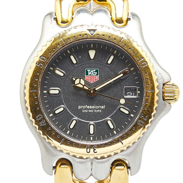 タグホイヤー セル 腕時計 WG1220-K0 クオーツ グレー文字盤 ステンレススチール メッキ ボーイズ TAG HEUER 【中古】